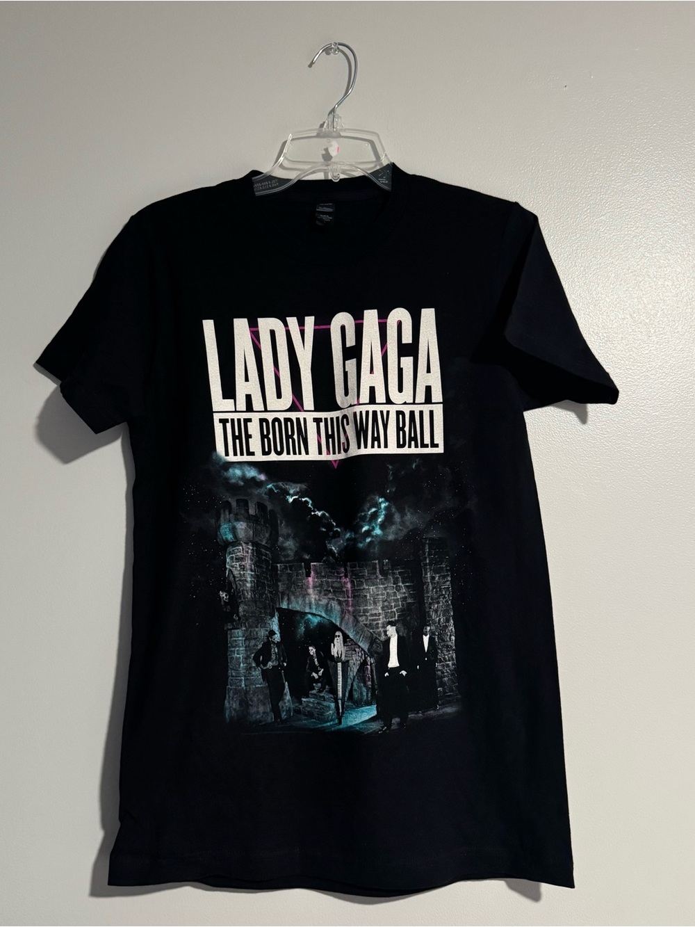 NWOT Lady Gaga Unisex "The Born This Way Ball" Black Graphic Tee (Size S)